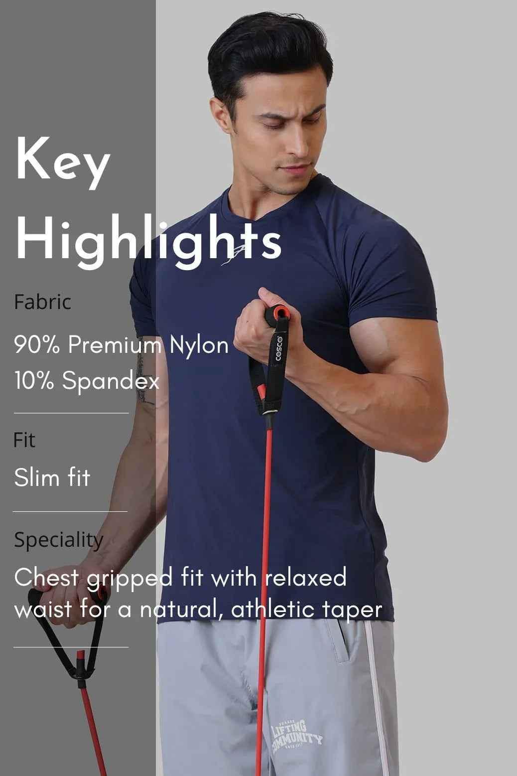 Bare Nylon T-shirt Navy