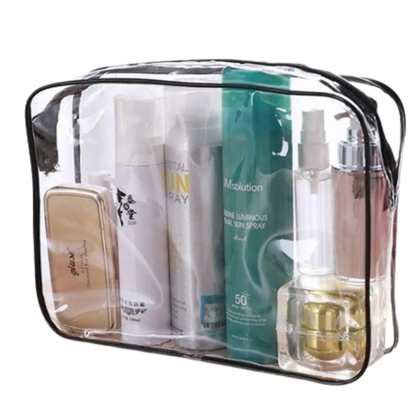 Waterproof Transparent Cosmetic Bag with Zip (3 sizes available) Habicare