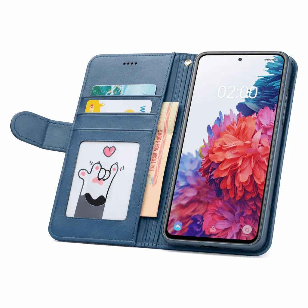 Samsung Galaxy S20 FE Flip Wallet Case Cowhide Dot Pattern