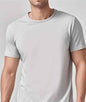 Solid Casual Short-Sleeve Crewneck T-Shirt