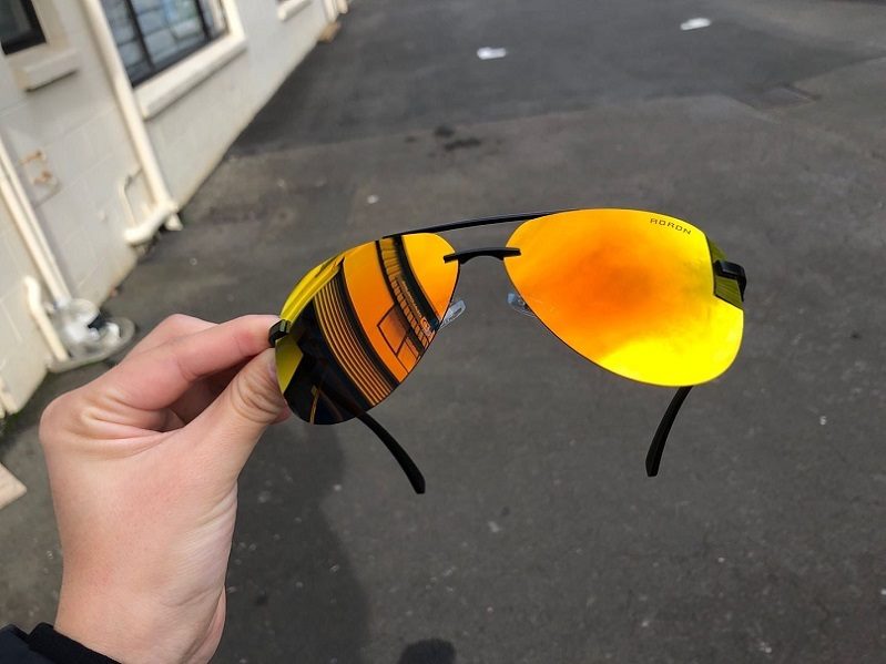 Orange -  Mirror Lens HD Polarized Lens Sunglasses Anti-Blue Ray Hydrophobic dealonline.co.nz