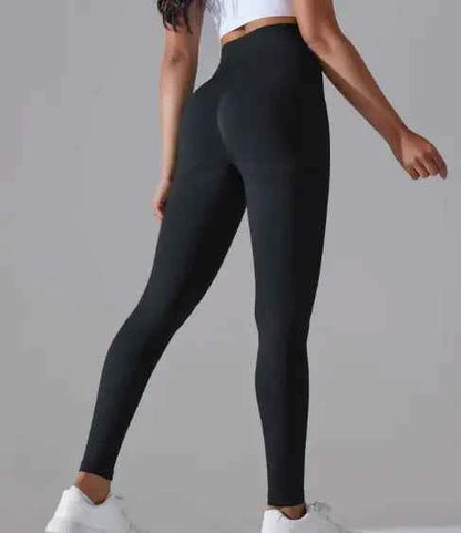 Knitted High Waist Yoga Pants - Soft Stretch Activewear | Women's Athletic Wear