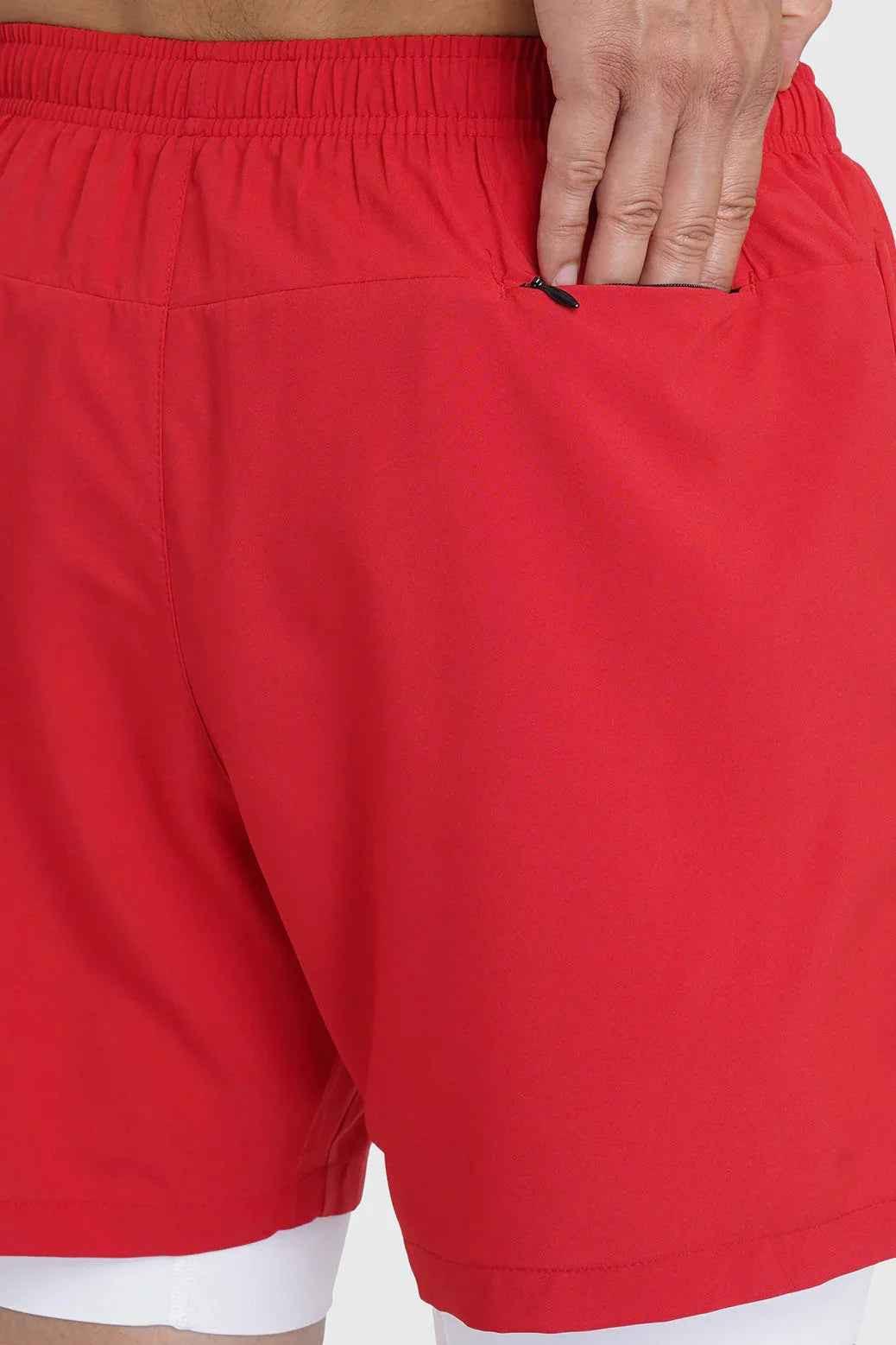 2 in 1 Laser Shorts Red