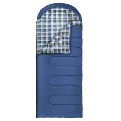 Large Winter Flannel Sleeping Bag - 220x100cm Warm Thickened Camping Sleeping Bag | Envelope Design
