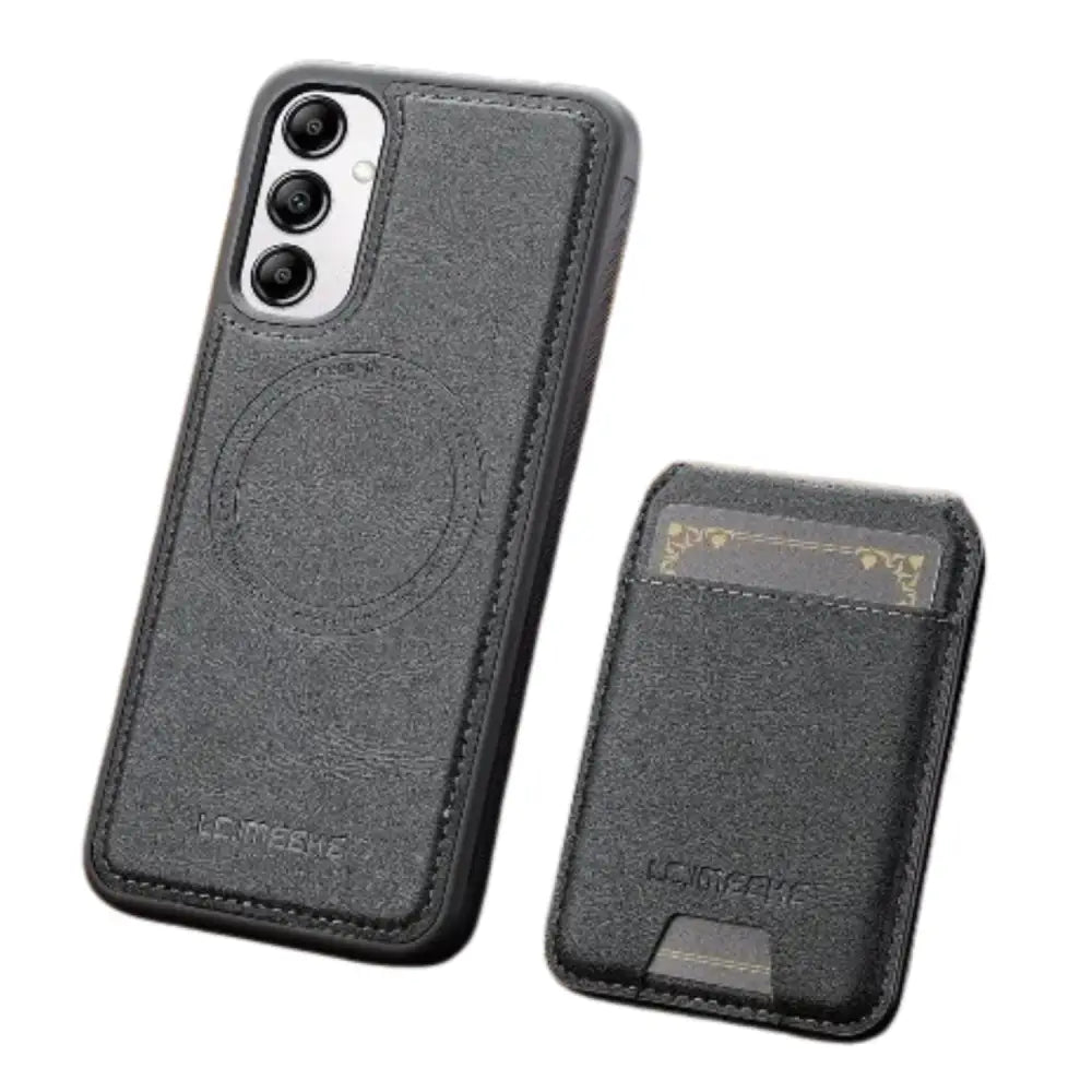 2-in-1 Leather Case for Samsung Series (Black) Habicare