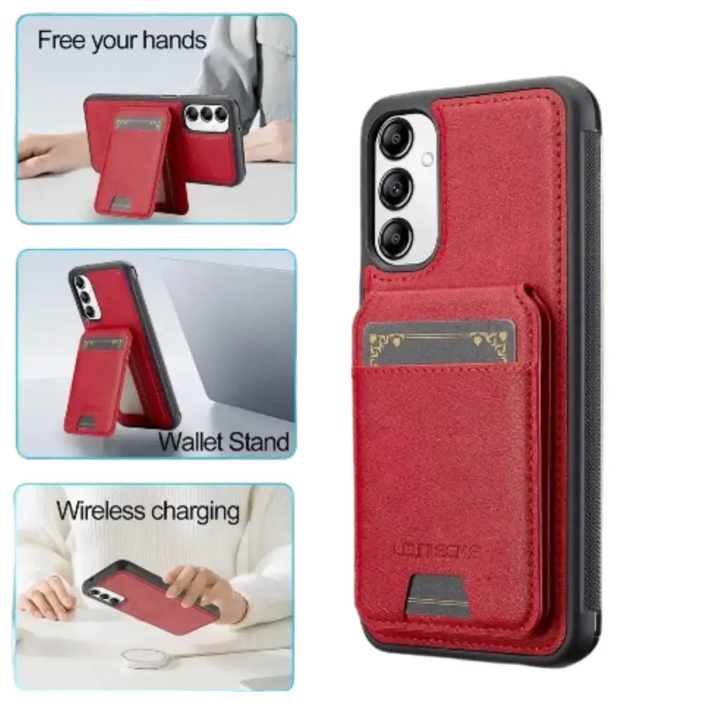 2-in-1 Leather Case for Samsung Series (Red) Habicare