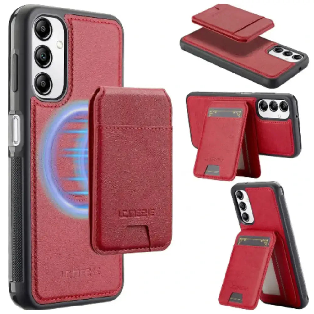 2-in-1 Leather Case for Samsung Series (Red) Habicare