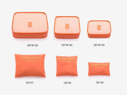 6Pcs Travel Storage Bag Set for Clothes Luggage Packing Cube Organizer Suitcase dealonline.co.nz