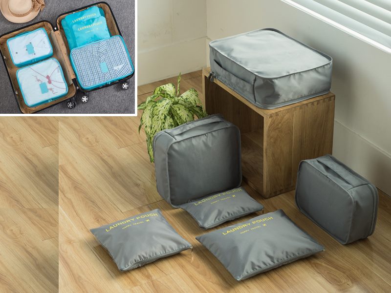 6Pcs Travel Storage Bag Set for Clothes Luggage Packing Cube Organizer Suitcase dealonline.co.nz