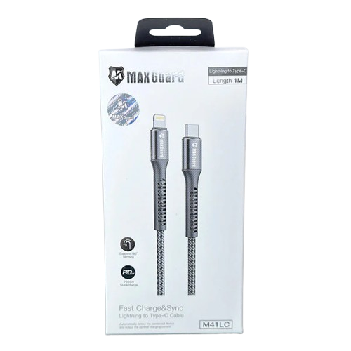 Maxguard 1m 20W Type-C to Lightning cable M41LC