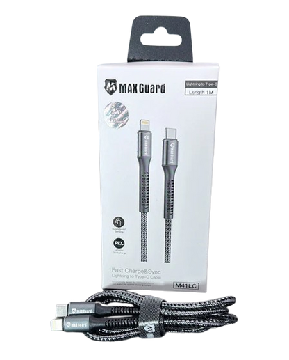 Maxguard 1m 20W Type-C to Lightning cable M41LC