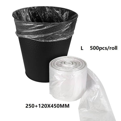 L (250+120X450MM) Plastic Trash Bags in Roll - 500pcs/roll dealonline.co.nz