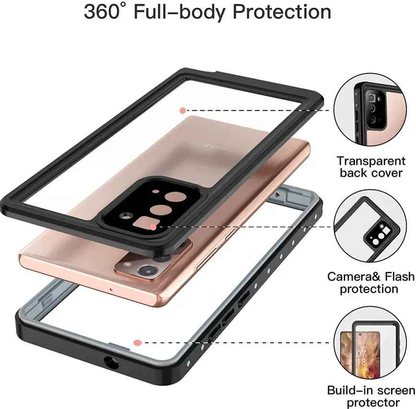 Redpepper Waterproof Shockproof Case for Samsung Note 20 Ultra