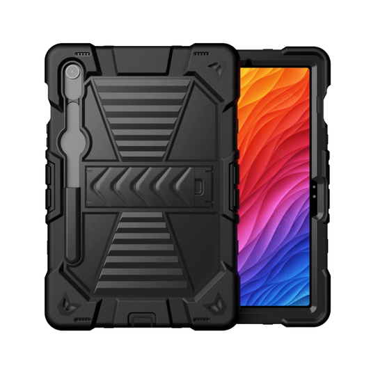 Samsung Galaxy Tab S8 Rugged Shockproof Case with Kickstand (Black) - ShopHub