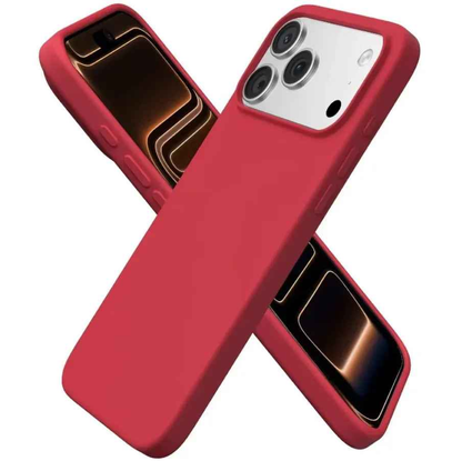 iPhone 17 Pro Max Red Silicone Case – Soft Protective Cover