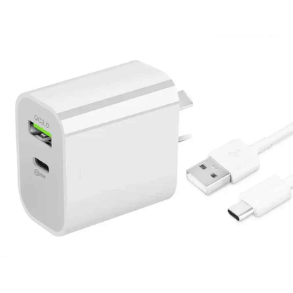 20W Fast Wall Charger – USB-C PD Charger with Type-C Cable