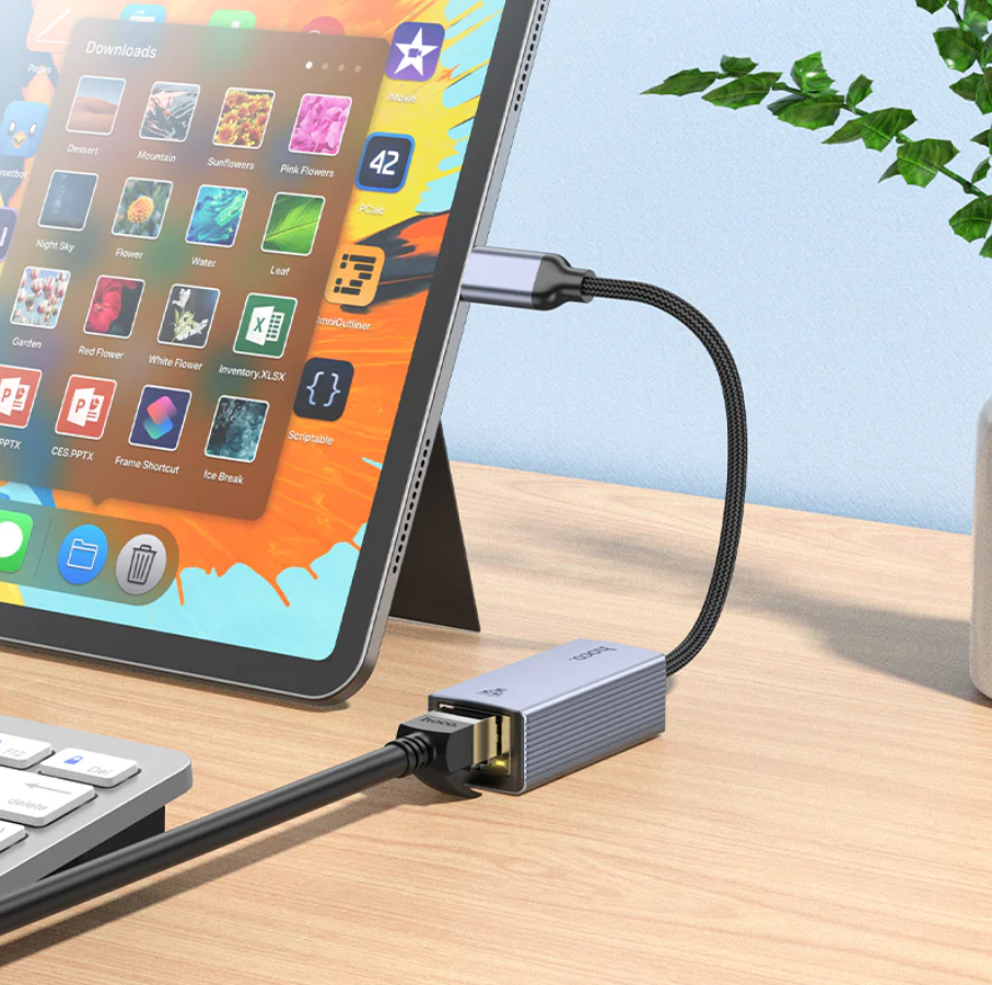 USB-C to RJ45 Ethernet Adapter 1000Mbps Gigabit LAN Adapter techplus