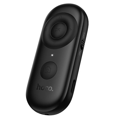 Techplus Bluetooth TikTok remote control GM204 mini phone remote, compact device with buttons for TikTok video control, black color.