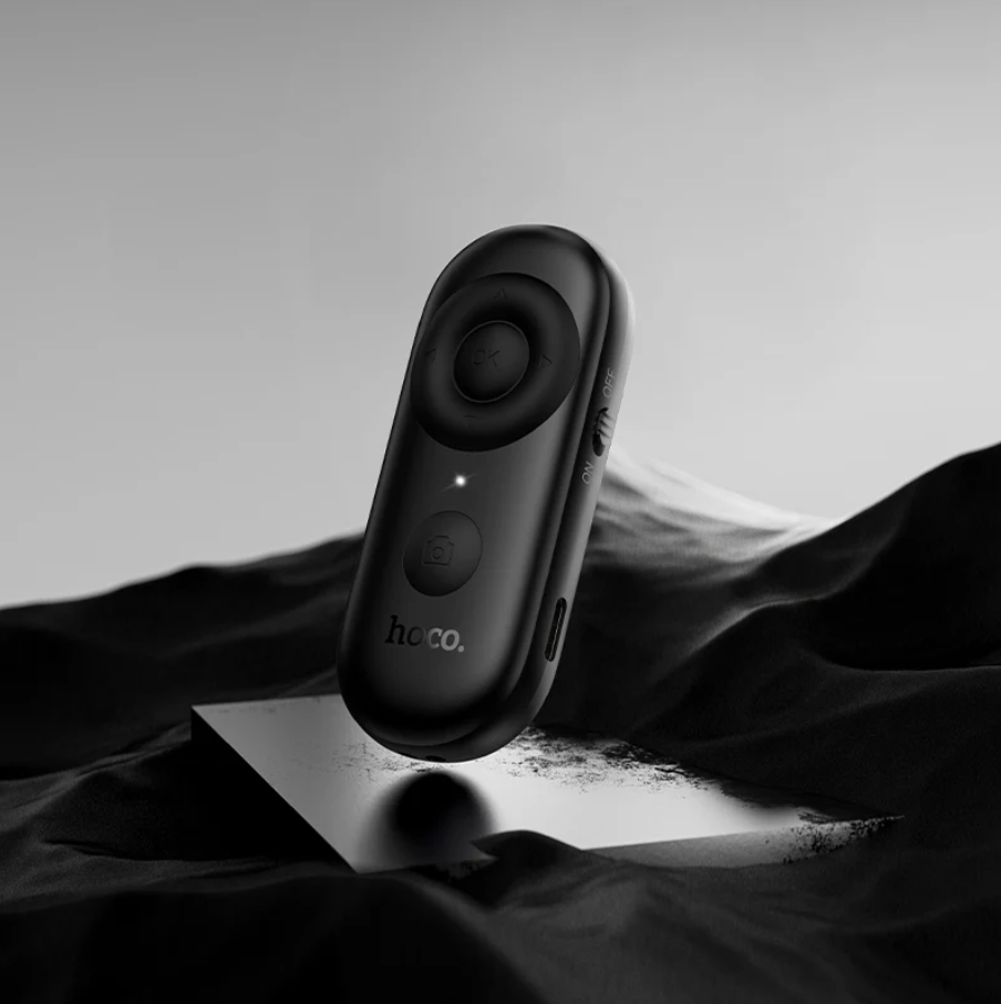 Techplus Bluetooth TikTok remote control GM204 mini phone remote with compact design and functional buttons for easy media control