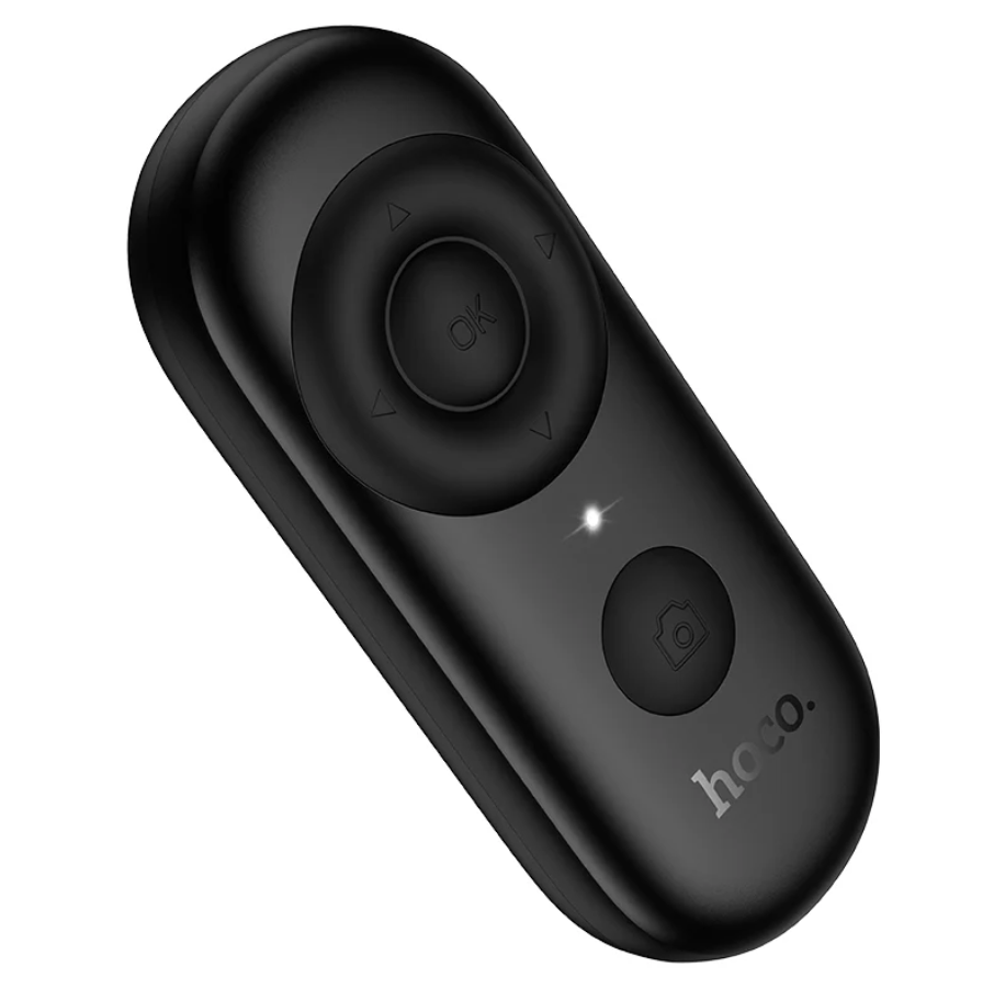 Techplus Bluetooth TikTok remote control GM204 mini phone remote with compact design and sleek black finish.