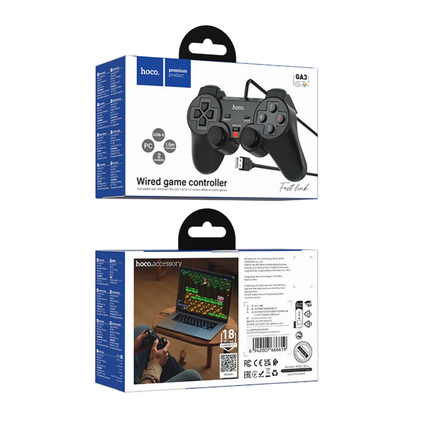 Wired Gaming Controller PC USB Gamepad (GA3) techplus
