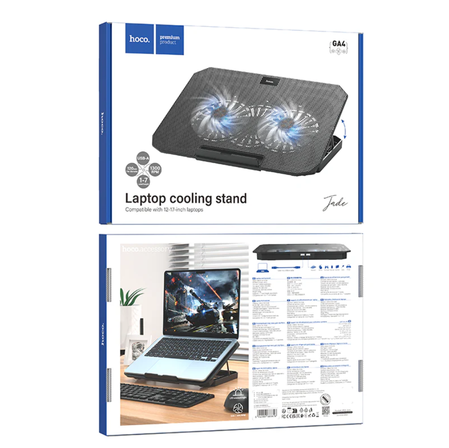 Laptop Stand with Cooling Fan Adjustable (GA4) techplus