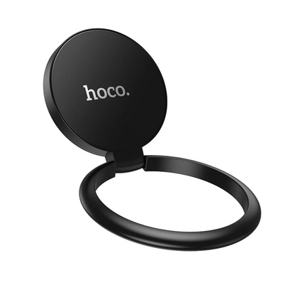 Hoco Metallic Foldable Ring Phone Grip Stand Black 360° (DCA64) techplus