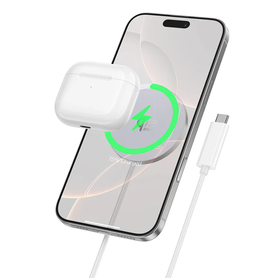 Hoco 25W Qi2.2 Magnetic Wireless Charger (CW63 Pro) White techplus