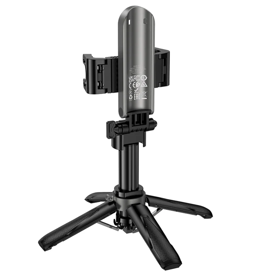Techplus Hoco Mini Bluetooth Selfie Stick Tripod with remote, compact portable design for hands-free selfies and photos.