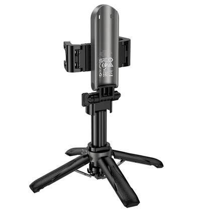Techplus Hoco Mini Bluetooth Selfie Stick Tripod with remote, compact portable design for hands-free selfies and photos.