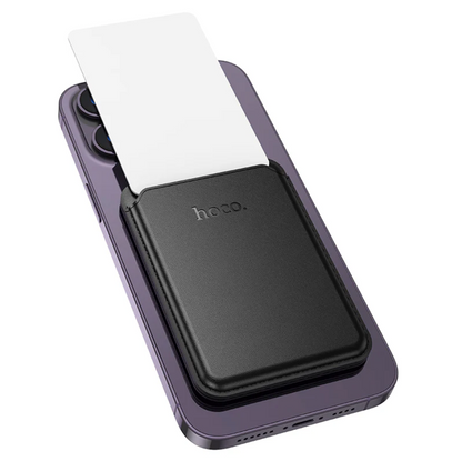 Hoco Leather Magnetic Card Holder With MagSafe (DLB02) techplus