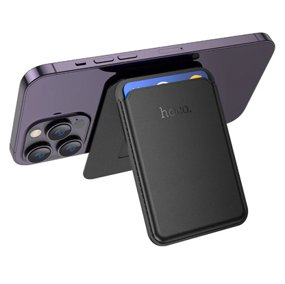 Hoco Leather Magnetic Card Holder With MagSafe (DLB02) techplus