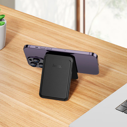 Hoco Leather Magnetic Card Holder With MagSafe (DLB02) techplus
