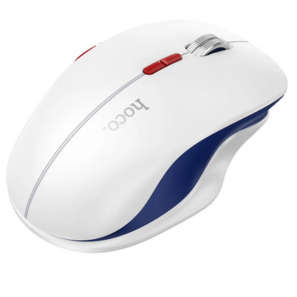 Wireless Mouse Dual Mode Bluetooth LED Rechargeable (GM40) White techplus