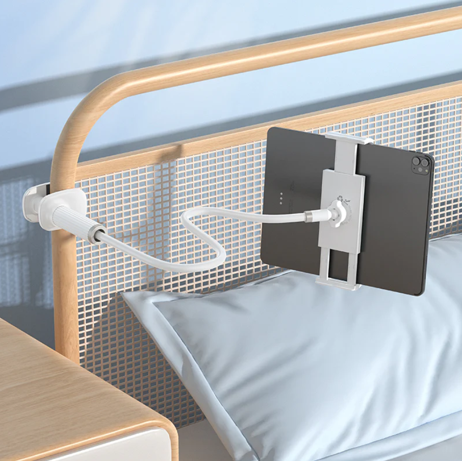 Flexible Hoco Universal Lazy Stand phone and tablet holder by TechPlus, shown supporting a device in a relaxed, adjustable position.