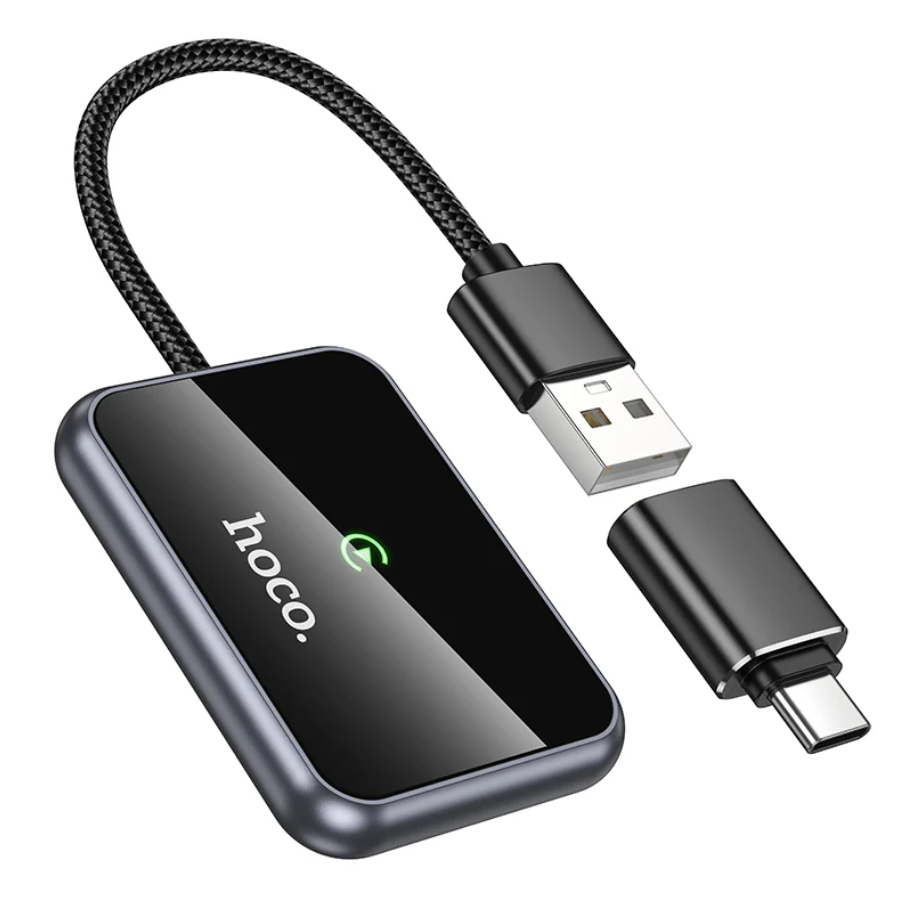 Hoco Wireless CarPlay Adapter USB-A USB-C Converter (HU1) techplus