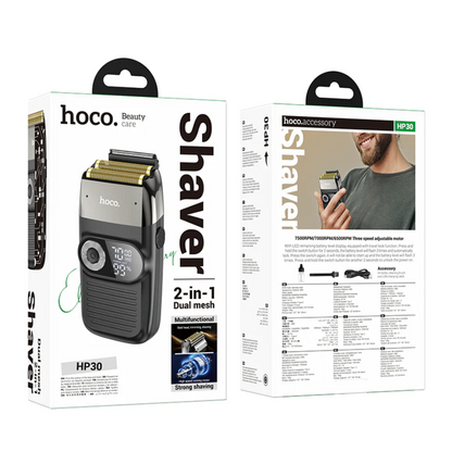 Hoco Electric Hair Shaver & Trimmer With Dual Mesh Display (HP30) techplus