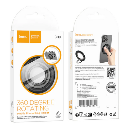 Hoco Magnetic Ring Holder 360 Degree For Phone Grip (GH3) techplus