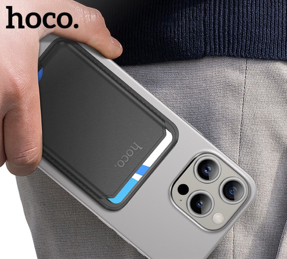 Hoco Leather Magnetic Card Pocket Slim Wallet (DLB01) techplus