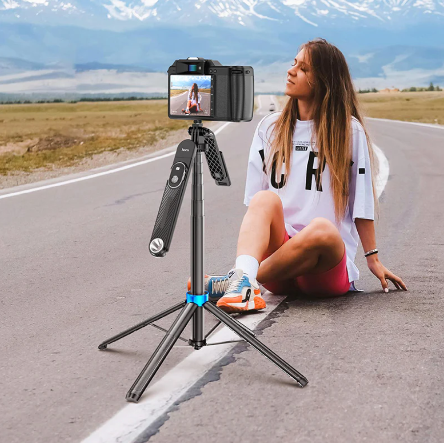 Hoco Premium Bluetooth Selfie Stick 1.75m Quadpod Stand (K22) techplus