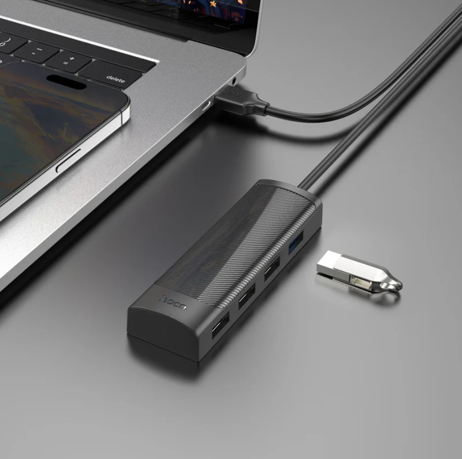 Hoco USB-C to USB-A 4 in 1 USB Expansion Hub 5Gbps (HB41) techplus