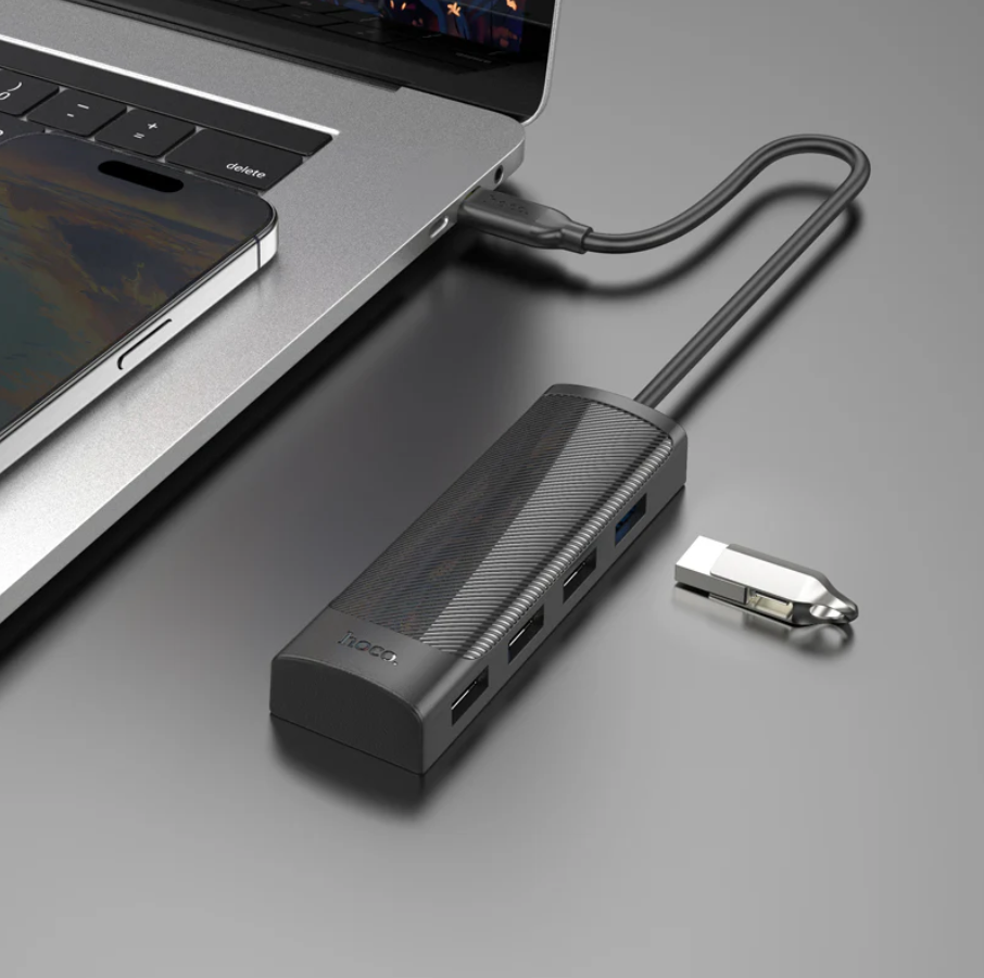 Hoco USB-C to USB-A 4 in 1 USB Expansion Hub 5Gbps (HB41) techplus