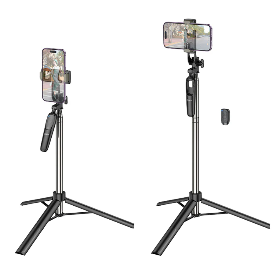 Techplus Hoco Bluetooth selfie stick with 1.57m tripod stand, adjustable for stable selfies and photos.