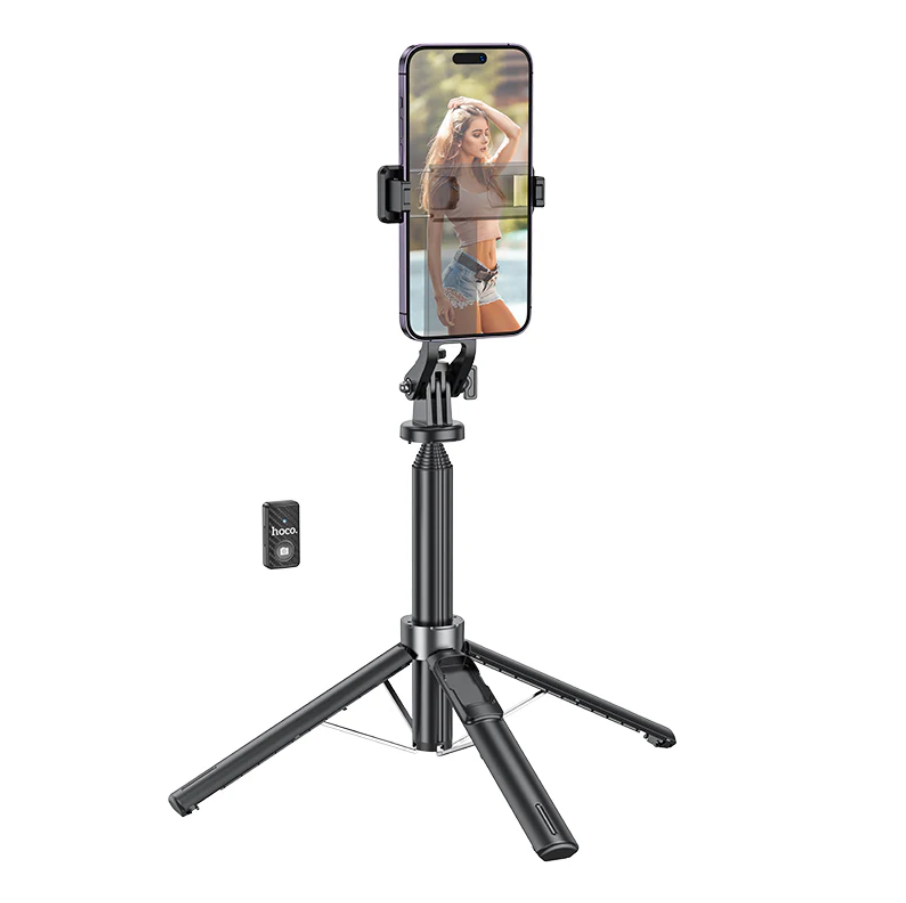 Hoco Premium 2 in 1 Selfie Stick With 1.37m QuadPod (K21) techplus