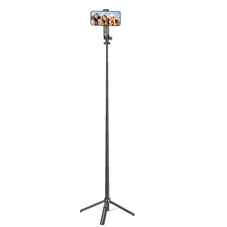 Hoco Premium 2 in 1 Selfie Stick With 1.37m QuadPod (K21) techplus