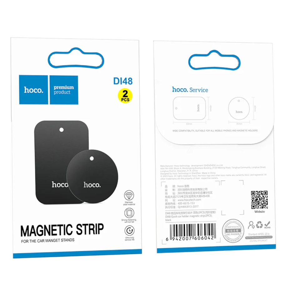 Techplus Hoco metallic plate for magnetic car mounts, durable metal surface designed for secure smartphone attachment.