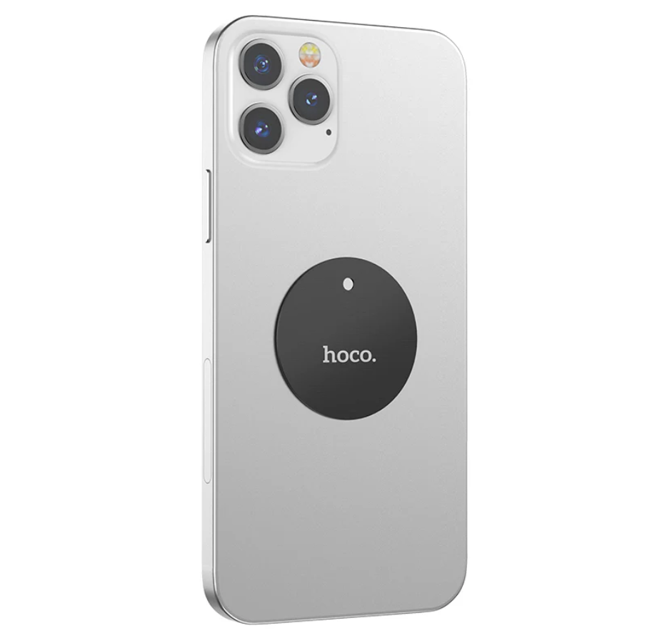Techplus Hoco Metallic Plate for Magnetic Car Mounts DI48, close-up of the metal plate used for secure phone attachment in vehicles.