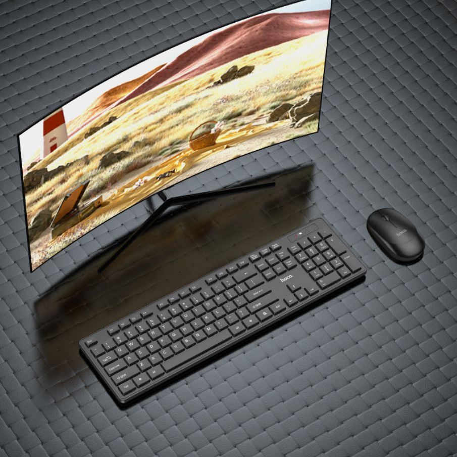 Hoco Wireless Keyboard Mouse Combo With USB Receiver (GM17) techplus