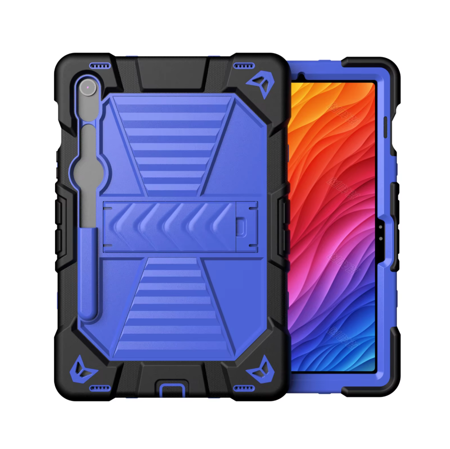 Samsung Galaxy Tab S10 FE Rugged Shockproof Case with Kickstand (Blue)