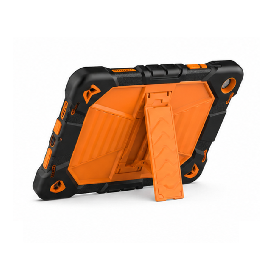 Samsung Galaxy Tab A11 Rugged Shockproof Case with Kickstand (Orange) - ShopHub